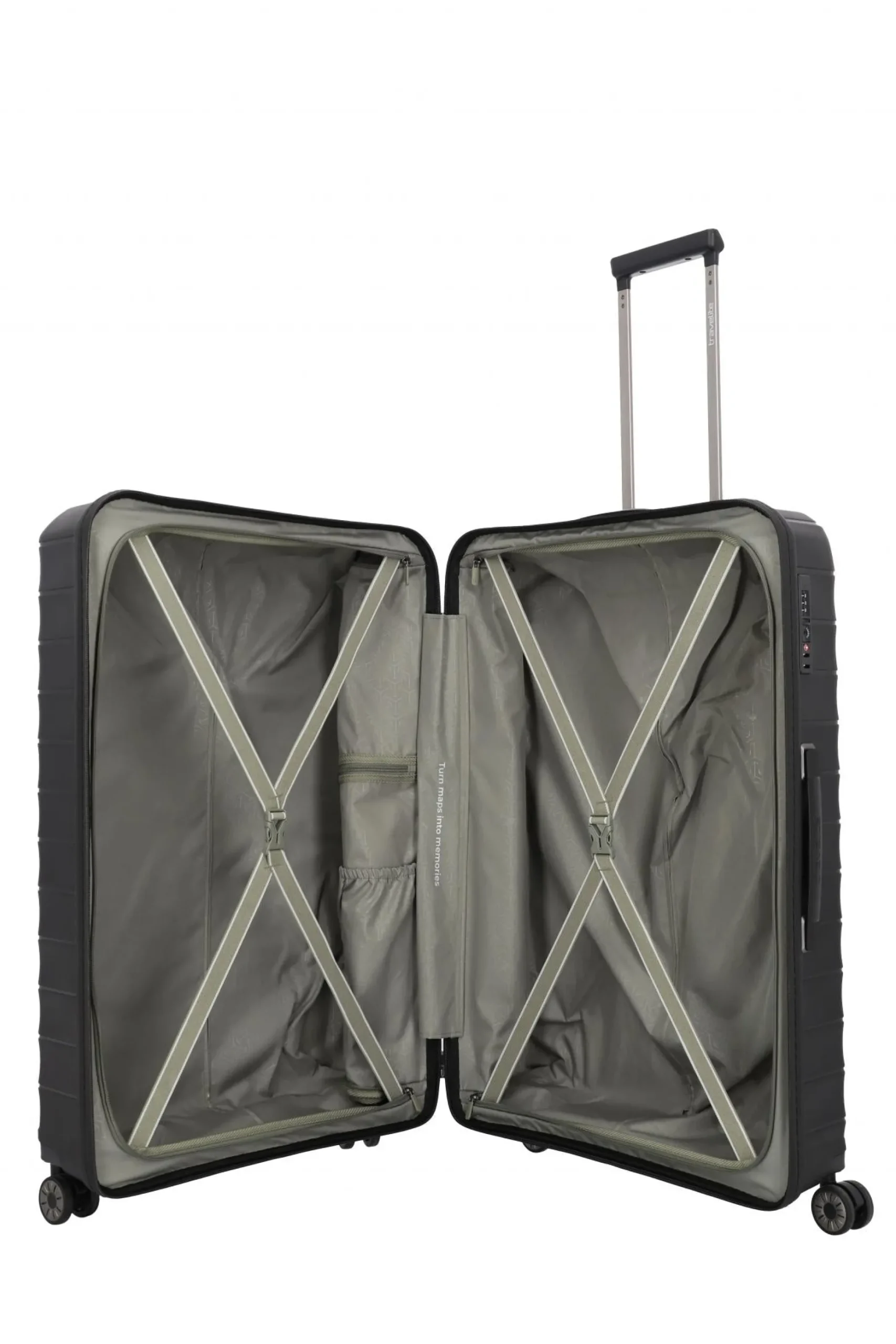 Travelite MOOBY Hartschalenkoffer L 77cm Schwarz Upcycling Polypropylen