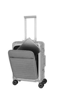 TRAVELITE NEXT 4w Trolley S mit Vortasche Silber