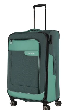 Travelite VIIA L 77cm Weicher Trolley Koffer, Eukalyptus