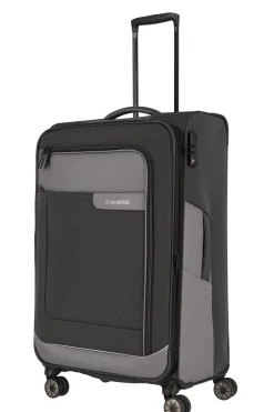 Travelite VIIA L 77cm Weicher Trolley Koffer, Schiefer