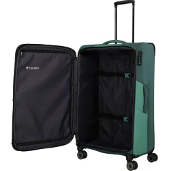 Travelite VIIA L 77cm Weicher Trolley Koffer, Eukalyptus