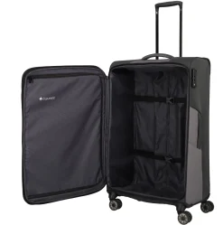 Travelite VIIA L 77cm Weicher Trolley Koffer, Schiefer