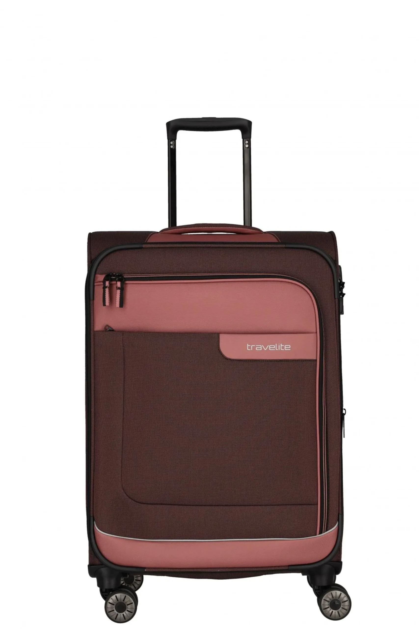 Travelite VIIA M 67cm Weicher Trolley Koffer, Frühlingsrose