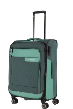 Travelite VIIA M 67cm Weicher Trolley Koffer, Eukalyptus