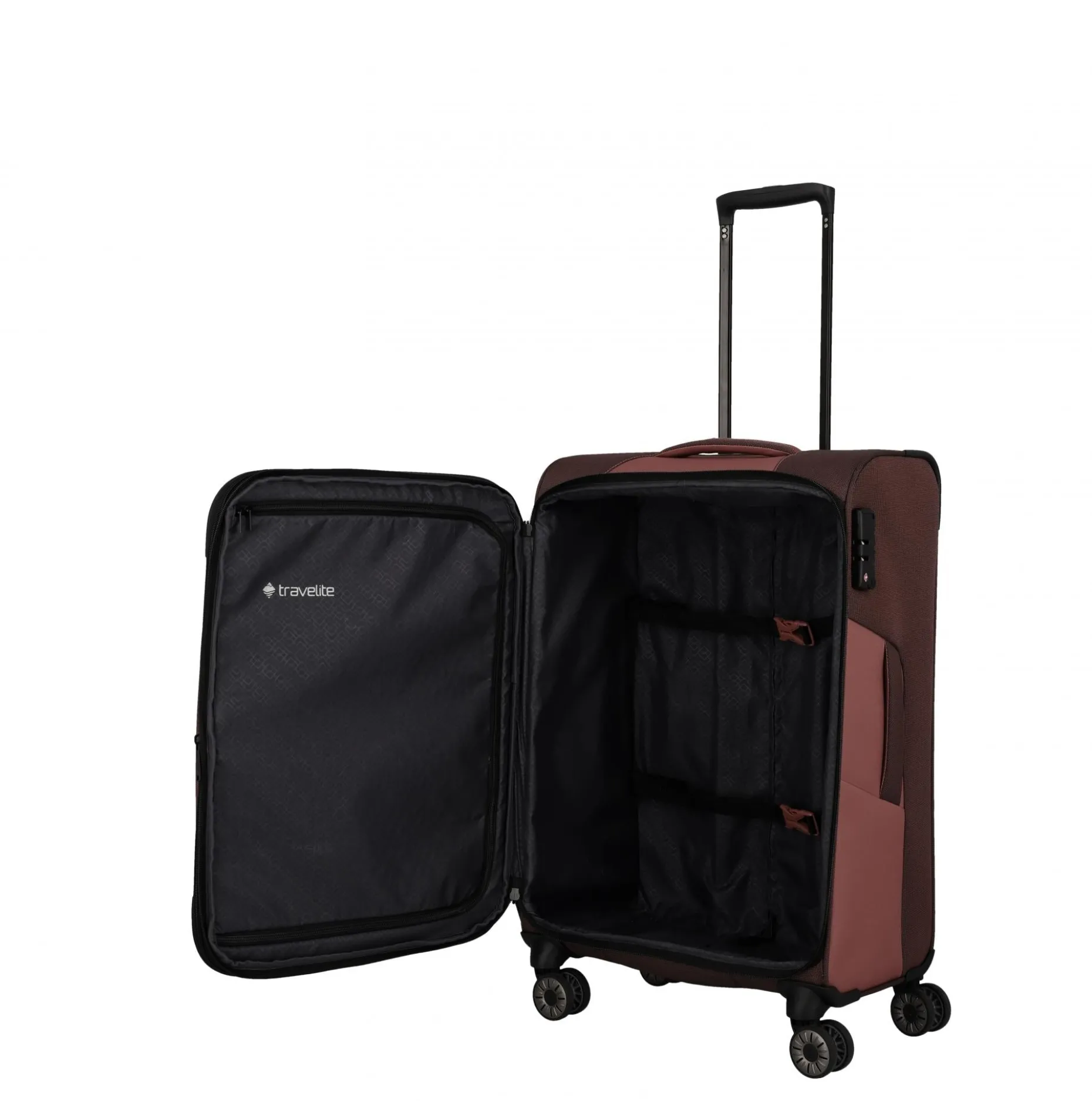 Travelite VIIA M 67cm Weicher Trolley Koffer, Frühlingsrose