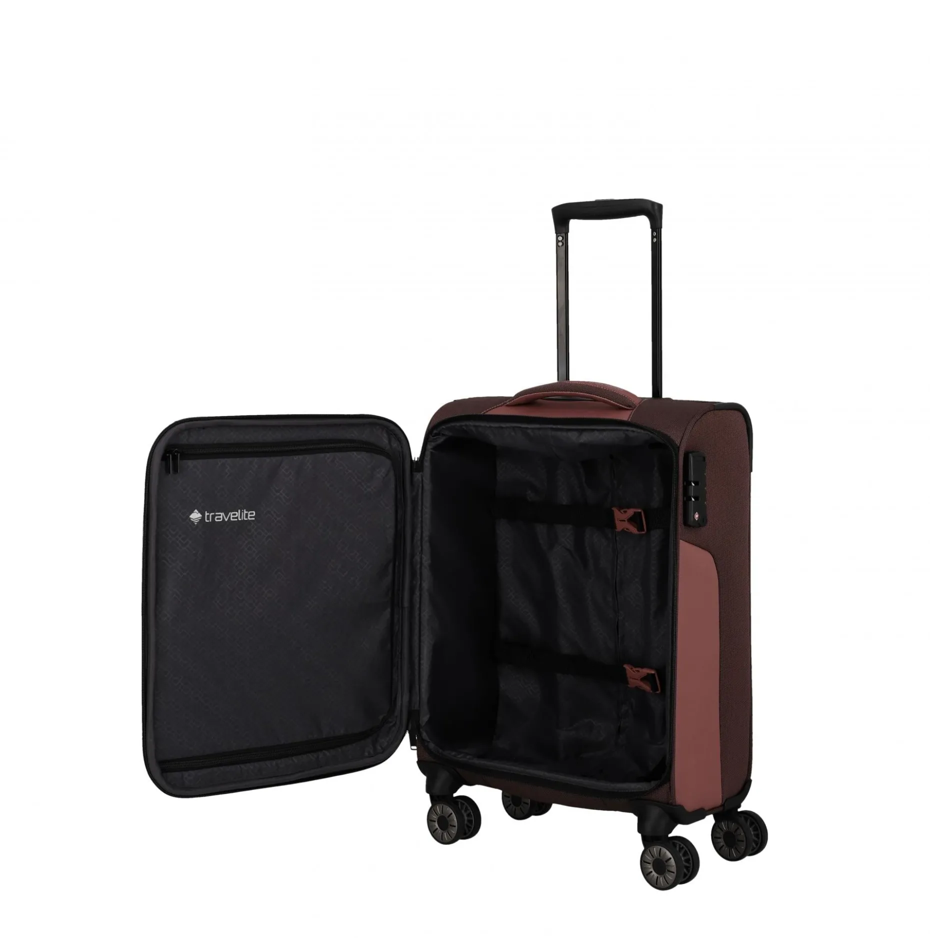 Travelite VIIA S 55cm Weicher Trolley Koffer, Frühlingsrose