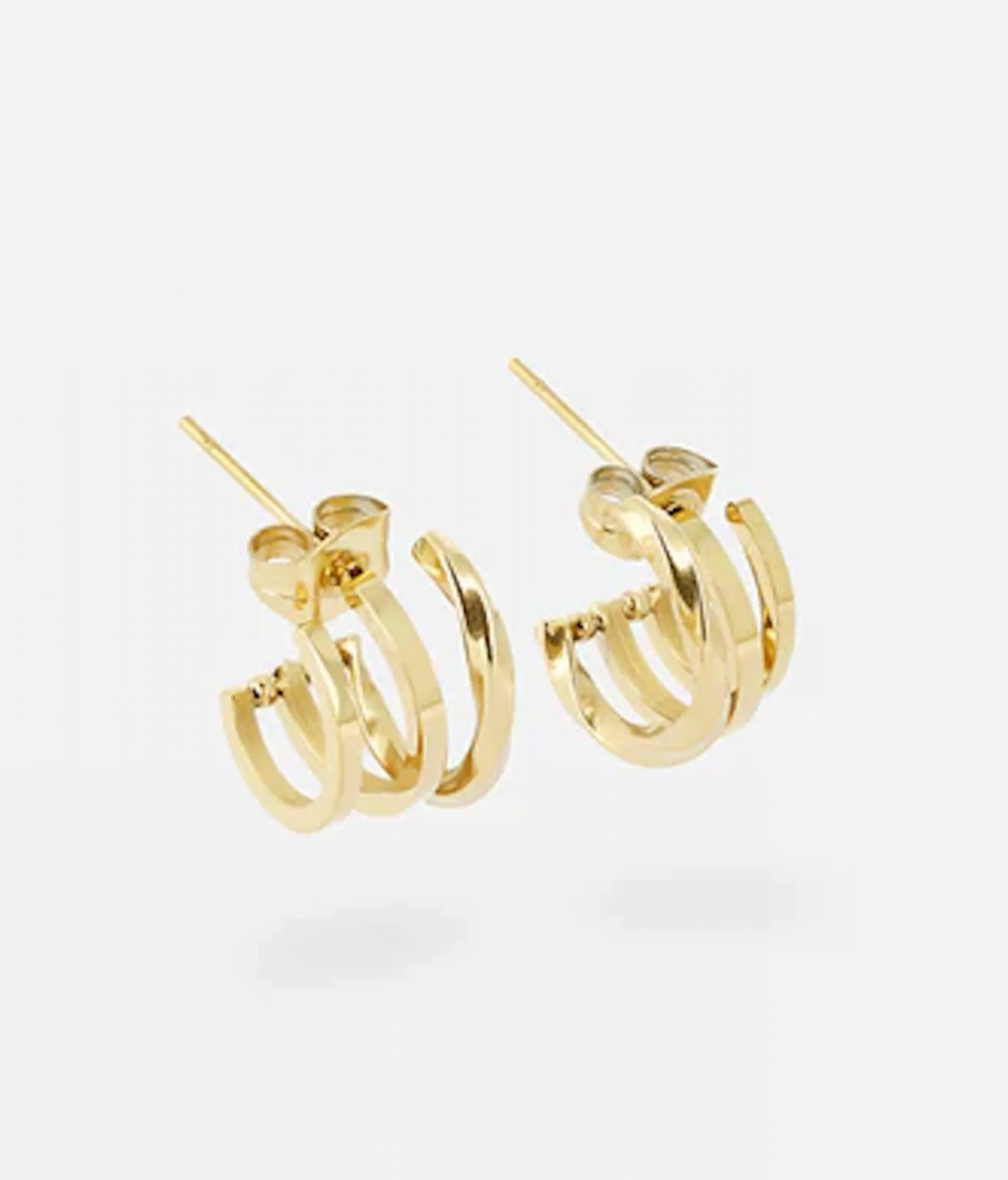 Zag Bijoux dreireihige Ohrring-Creole Tripletta klein