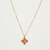 ZAG Bijoux Halskette Blume - Farbe: Orange/Gold