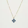 ZAG Bijoux Halskette Blume - Farbe: Blau/Gold