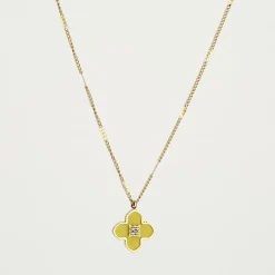 ZAG Bijoux Halskette Blume - Farbe: Gelb