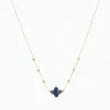 Zag Bijoux Halskette Velasquez SHORT GOLDEN STEEL Malachite 38CM+5 - Variante: dunkelblauer Lapislazuli