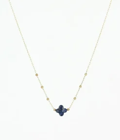Zag Bijoux Halskette Velasquez SHORT GOLDEN STEEL Malachite 38CM+5 - Variante: dunkelblauer Lapislazuli