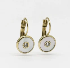 Zag Bijoux Ohrringe Aretha - Farbe: Perlmutt/Gold Premium