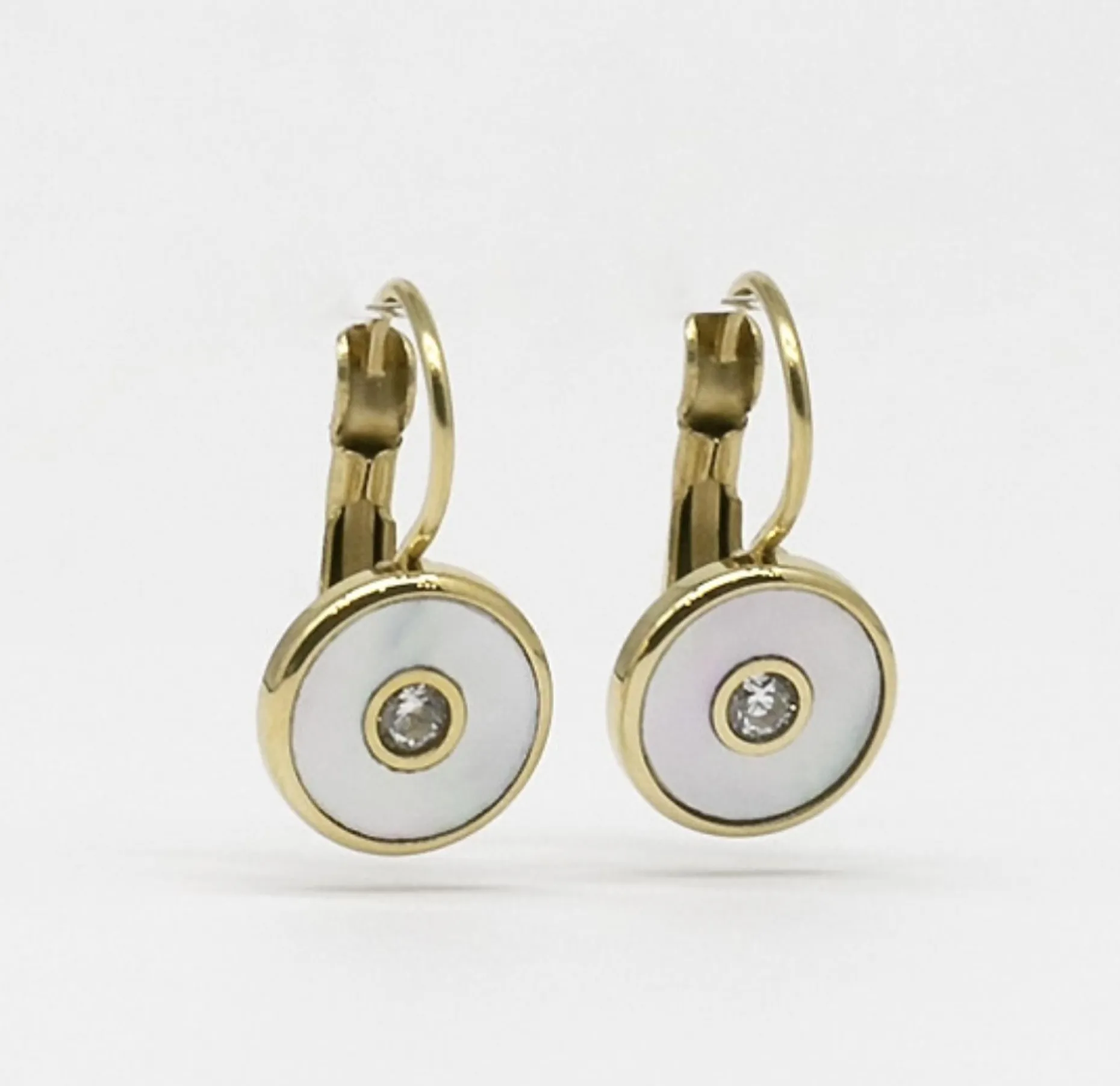 Zag Bijoux Ohrringe Aretha - Farbe: Perlmutt/Gold Premium
