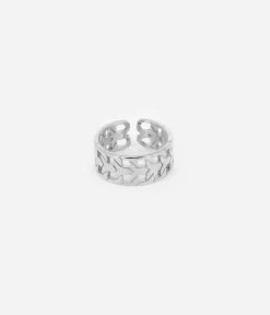 Zag Bijoux Ring Edelstahl Modern Modisch verstellbar - Variante: Silber